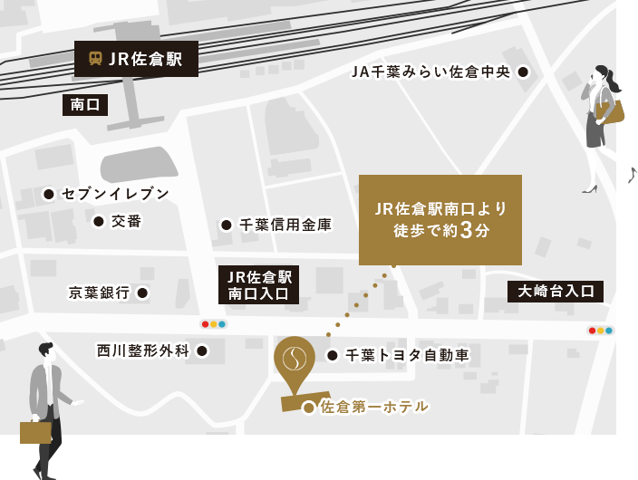 イメージ：アクセスマップ JR佐倉駅より徒歩で約3分