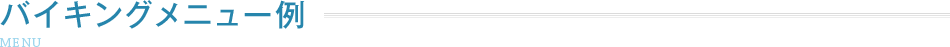 バイキングメニュー例